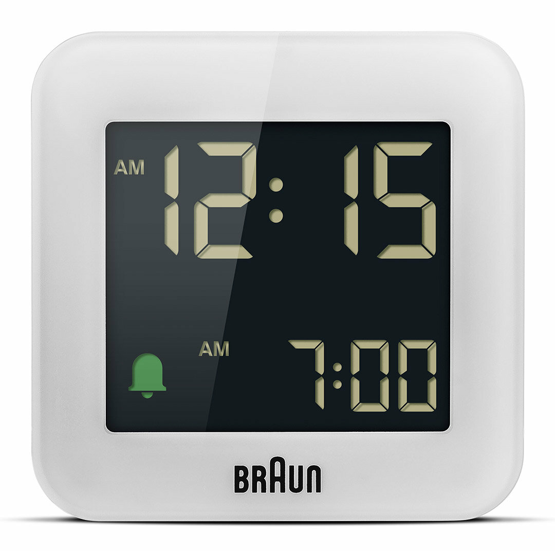 BRAUN BC08W BEYAZ KLASİK SEYAHAT DİJİTAL ALARMLI MASA SAATİ