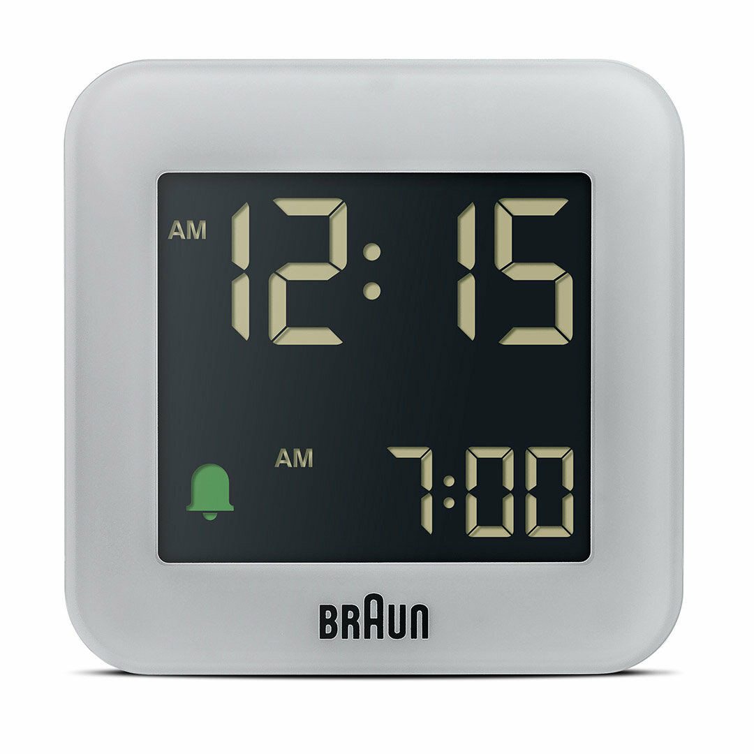Braun Bc08G Gri Klasik Seyahat Dijital Alarmlı Masa Saati